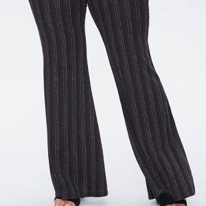 New plus flared glitter pants